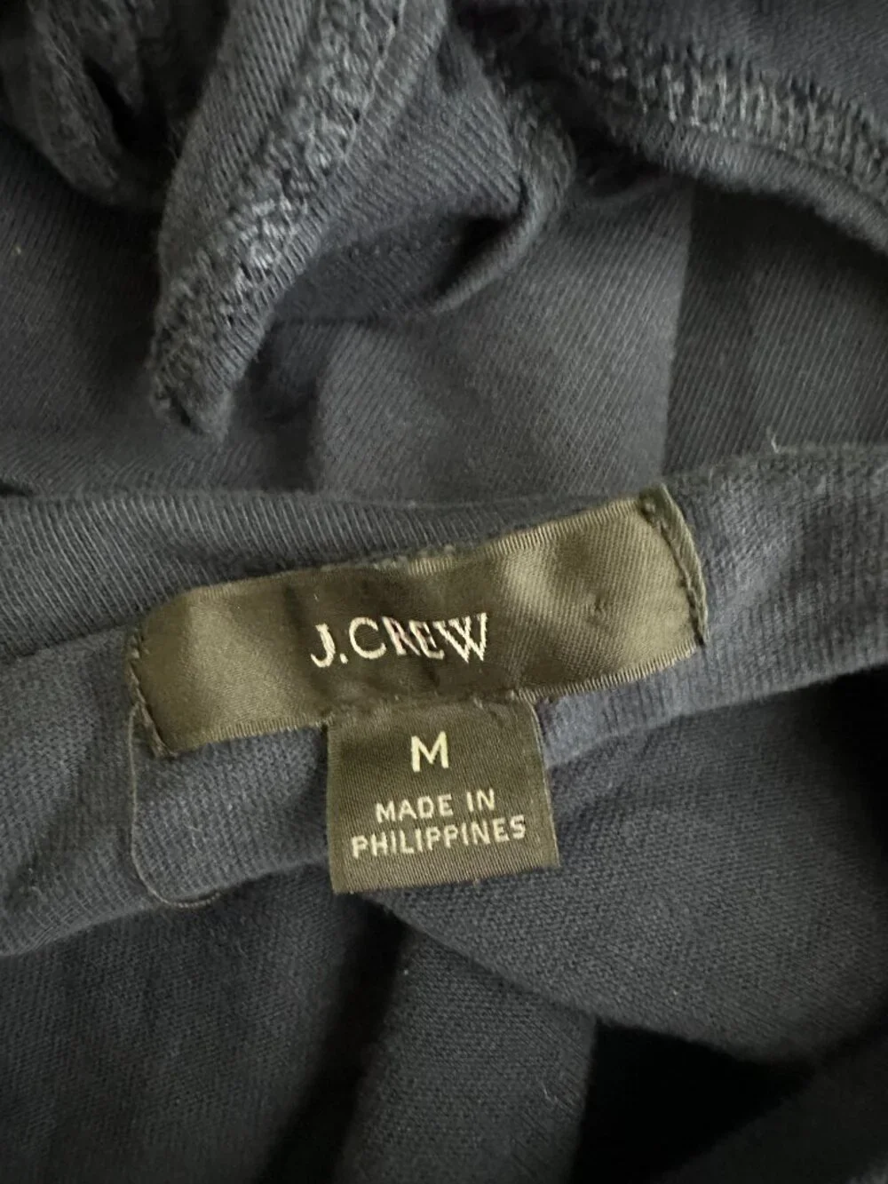 2/$30 J. Crew Long-Sleeve Tie-Back T-Shirt in Mariner Cloth Navy Medium #A1952